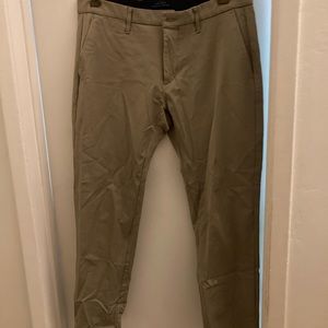 Zara khaki stretch city dress pants